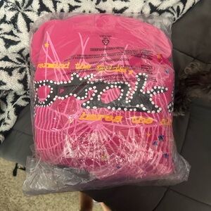 Pink spider hoodie